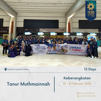 Bandara Soetta | Jamaah Tanur Muthmainnah Keberangkatan 10 - 21 Februari 2023
