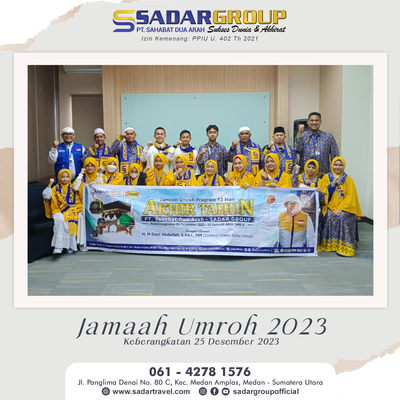 Rombongan Jamaah Umroh 25 Desember 2023 PT. SAHABAT DUA ARAH ( SADAR GROUP ) 