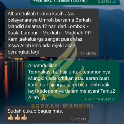 Testimoni Fasilitas dan Pelayanan