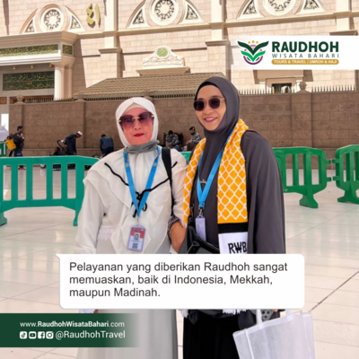 Pelayanan yang diberikan sangat memuaskan, baik di Indonesia, Mekkah, maupun Madinah.