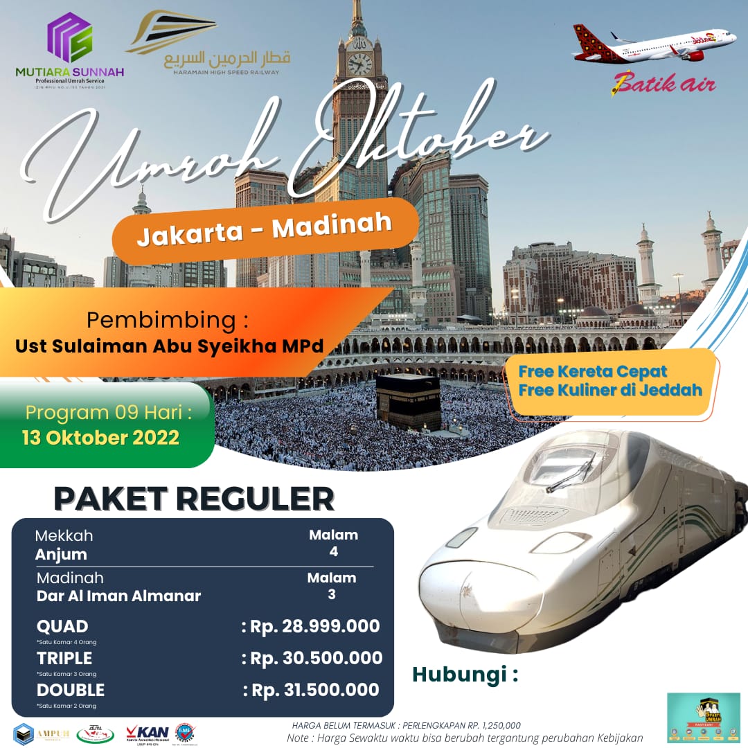 UMROH REGULER OKTOBER 2022