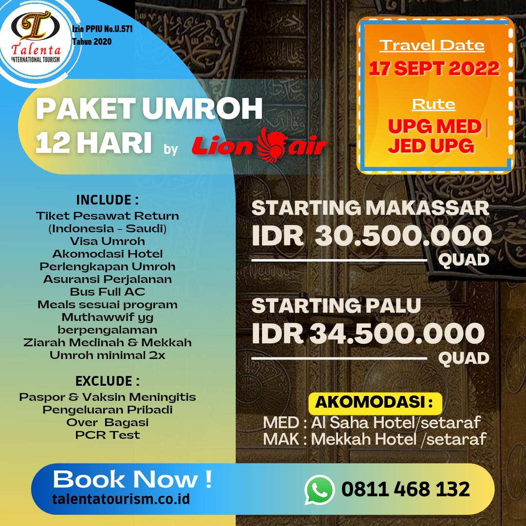 Umroh 17 September by Lion Air