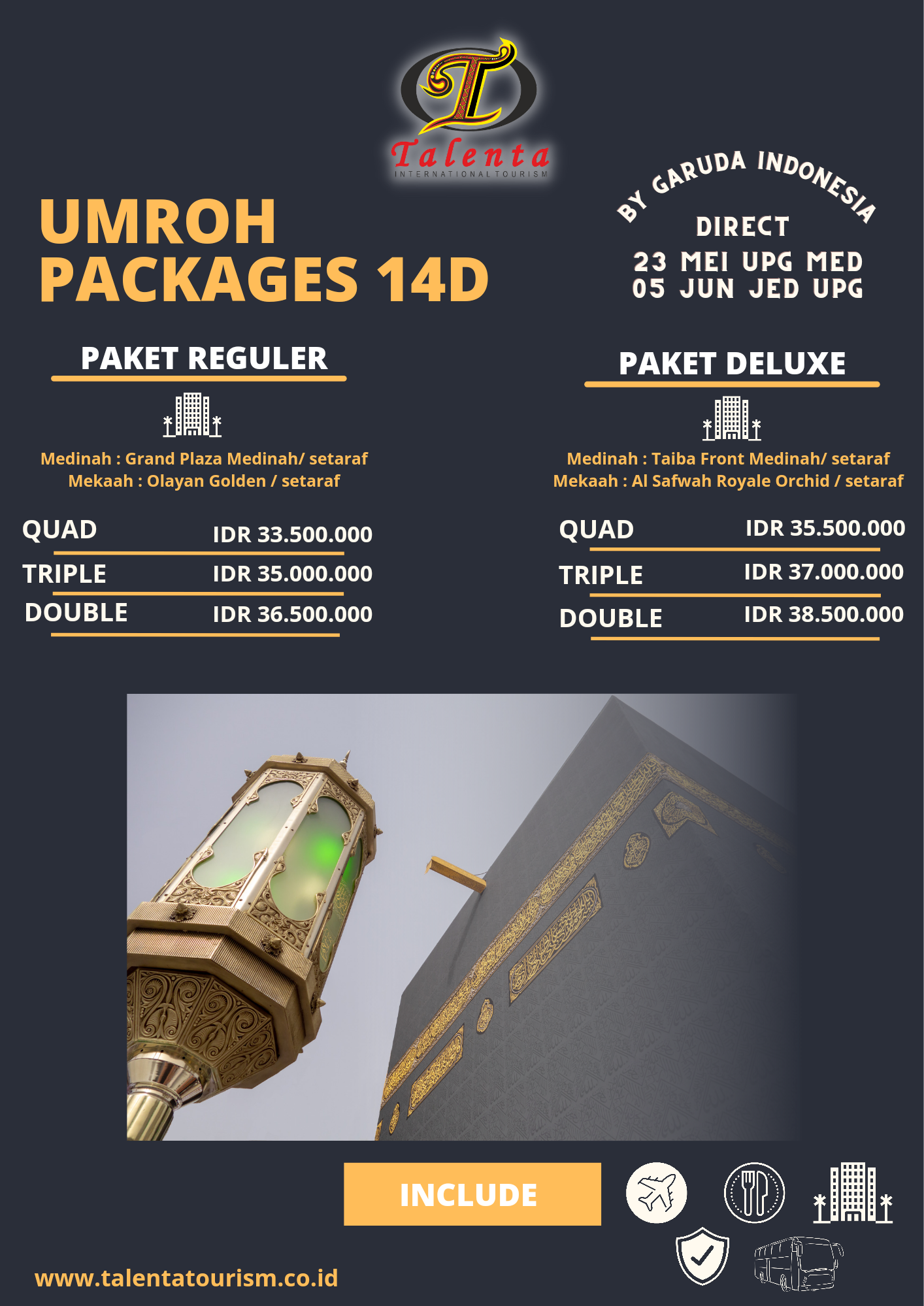 UMROH PACKAGES 14D BY GARUDA INDONESIA