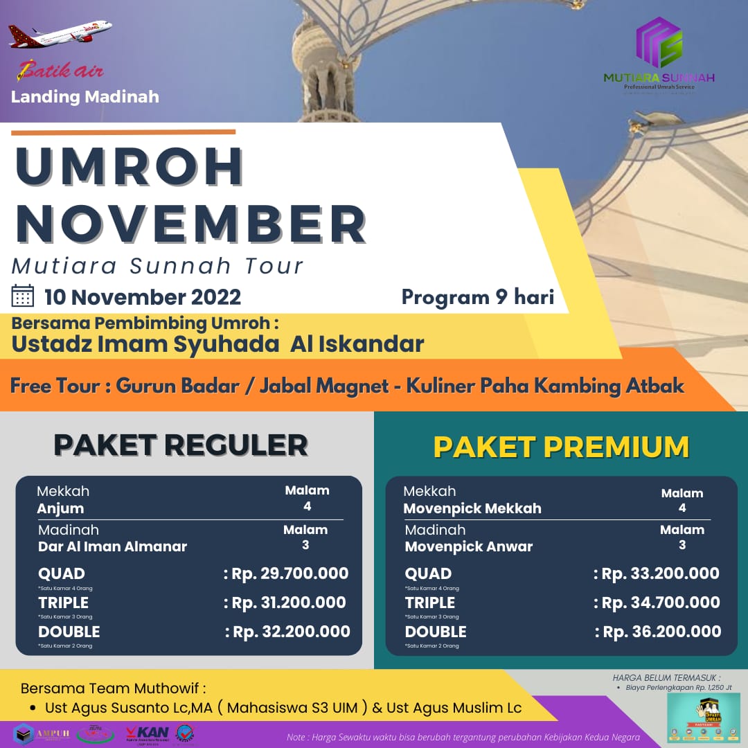 UMROH PREMIUM NOVEMBER 2022