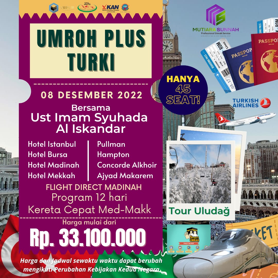 UMROH PLUS TURKI 08 DES