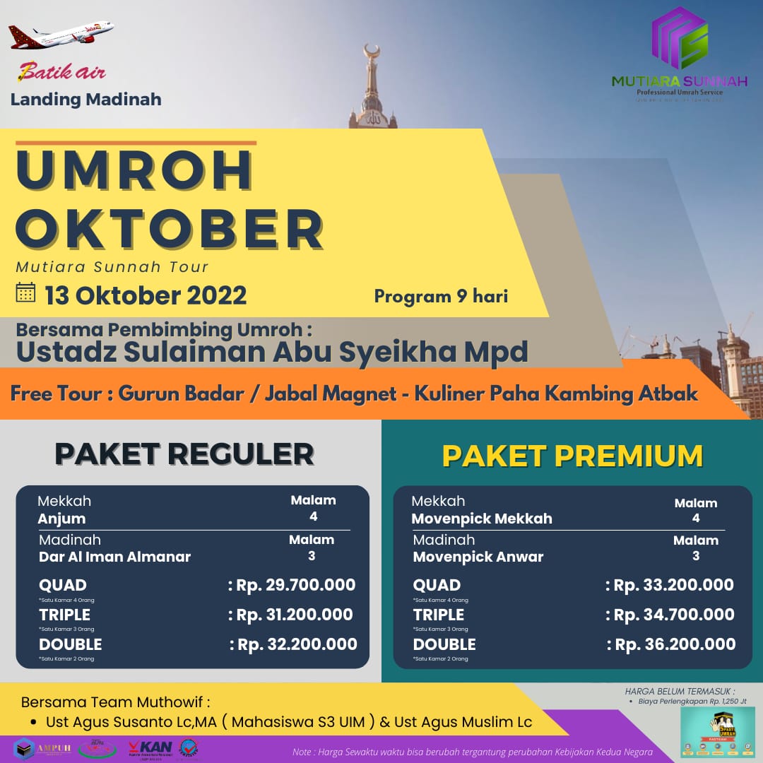 UMROH PREMIUM OKTOBER 2022