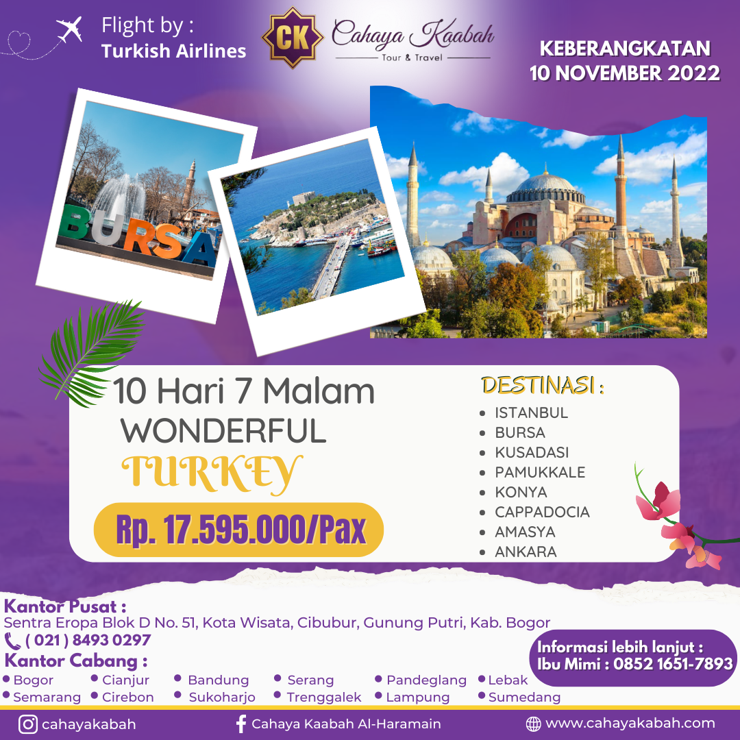 WONDERFUL TURKEY 10 HARI 7 MALAM 