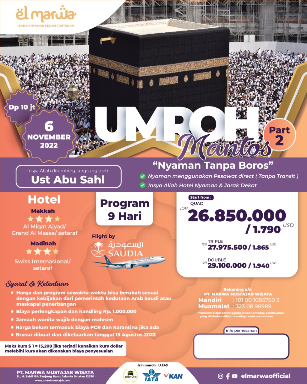 UMROH MANTOS  (Nyaman Tanpa Boros) Part 2 