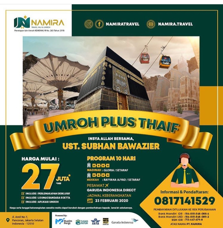 UMROH PLUS THAIF REGULER