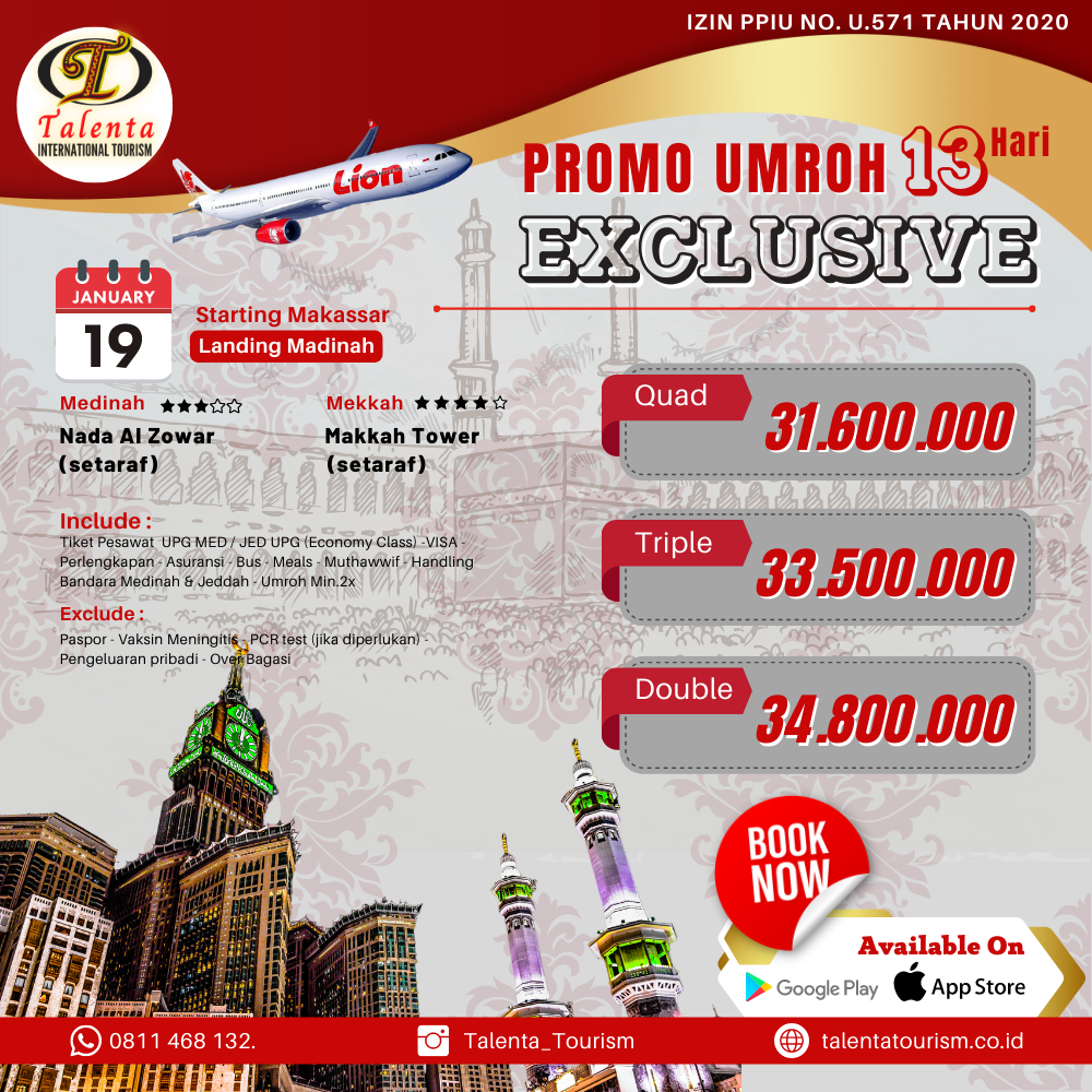 UMROH PROMO EXCLUSIVE 13 HARI