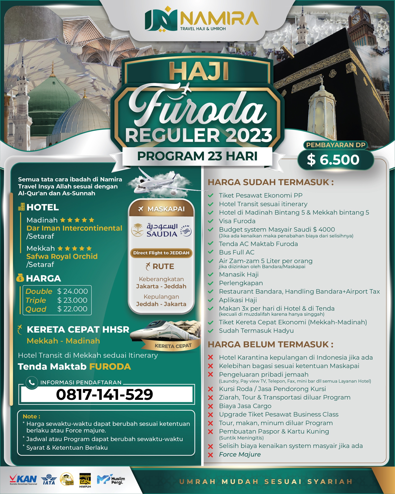 doa-ketika-sampai-di-Mina, Haji Plus Umrah