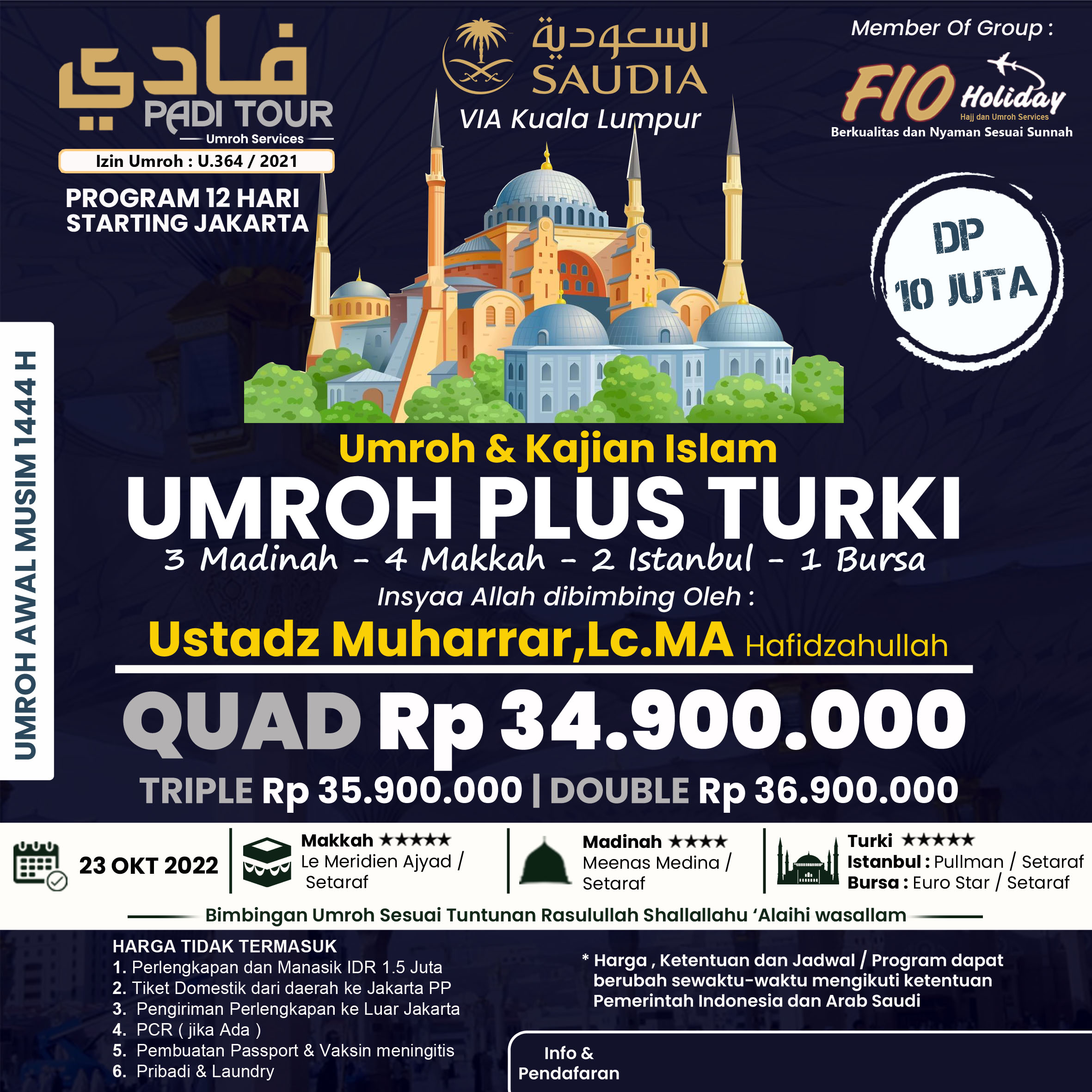 UMROH PLUS TURKI OKT 2022