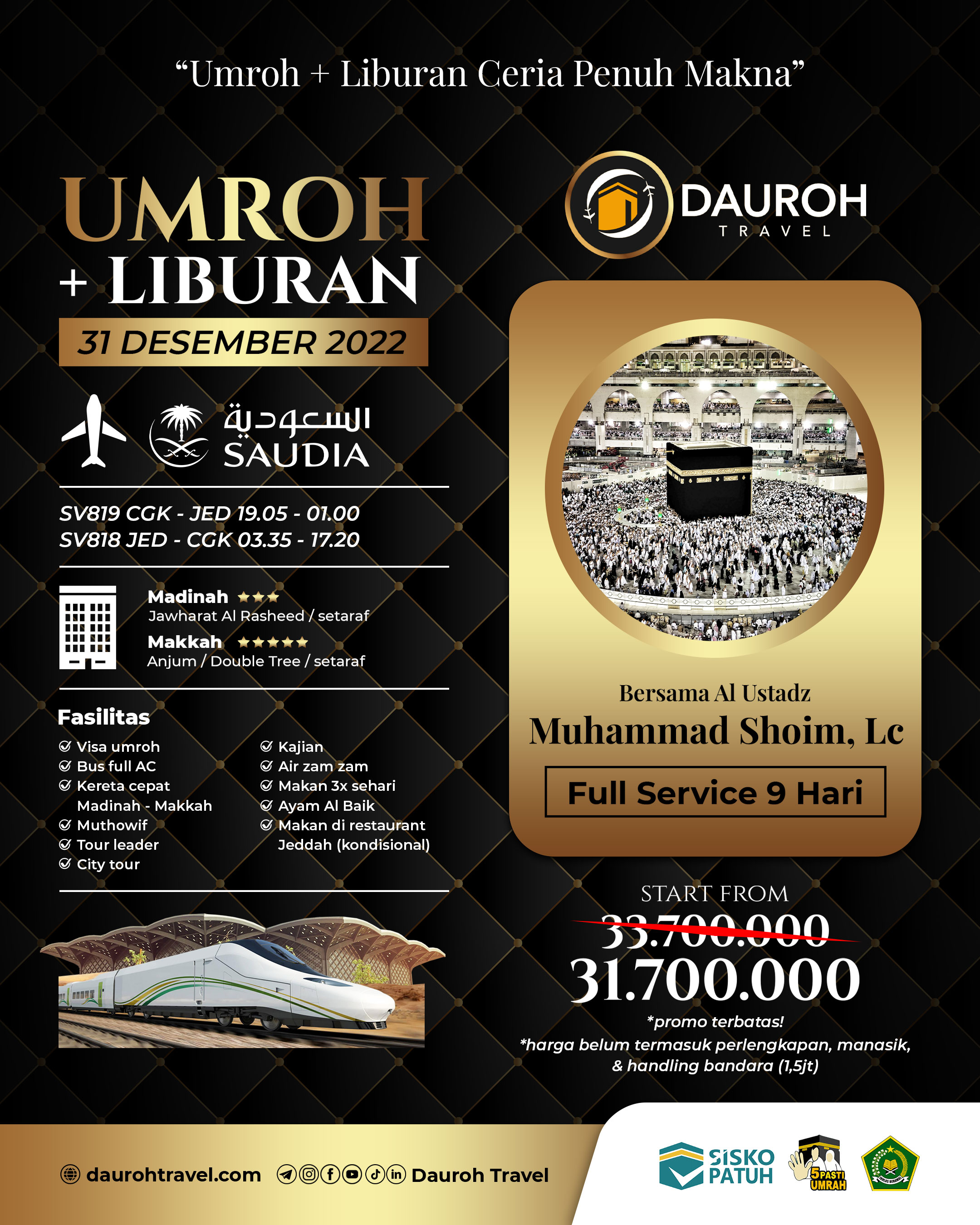 UMROH 31 DESEMBER 2022 - Dauroh Travel