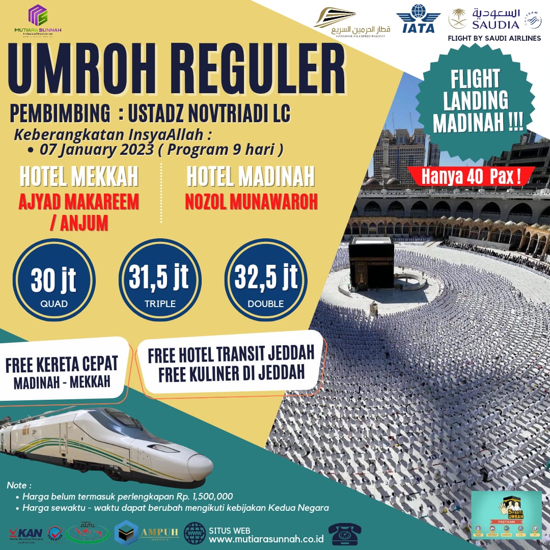 UMROH REGULER 07 JANUARI 2023