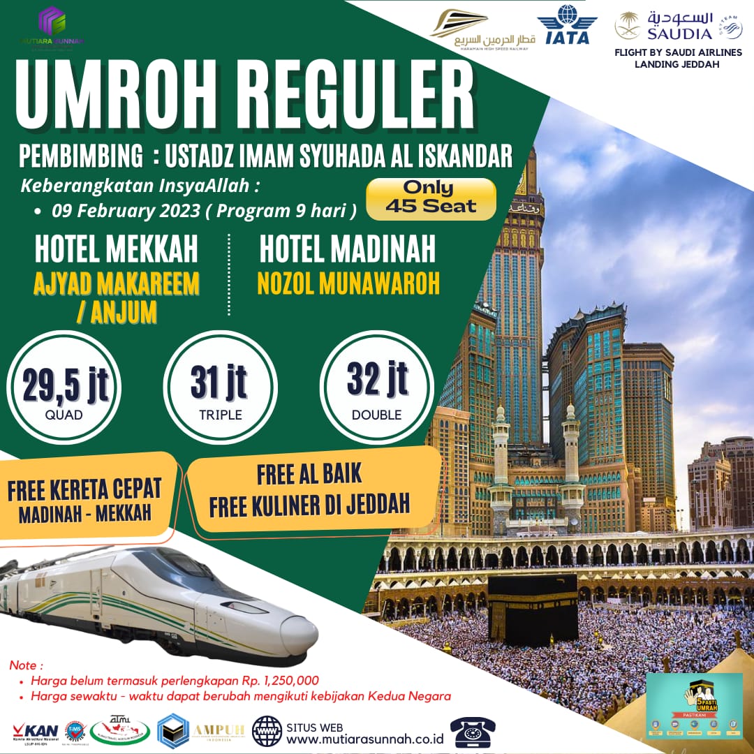 UMROH REGULER 09 FEBRUARI 2023