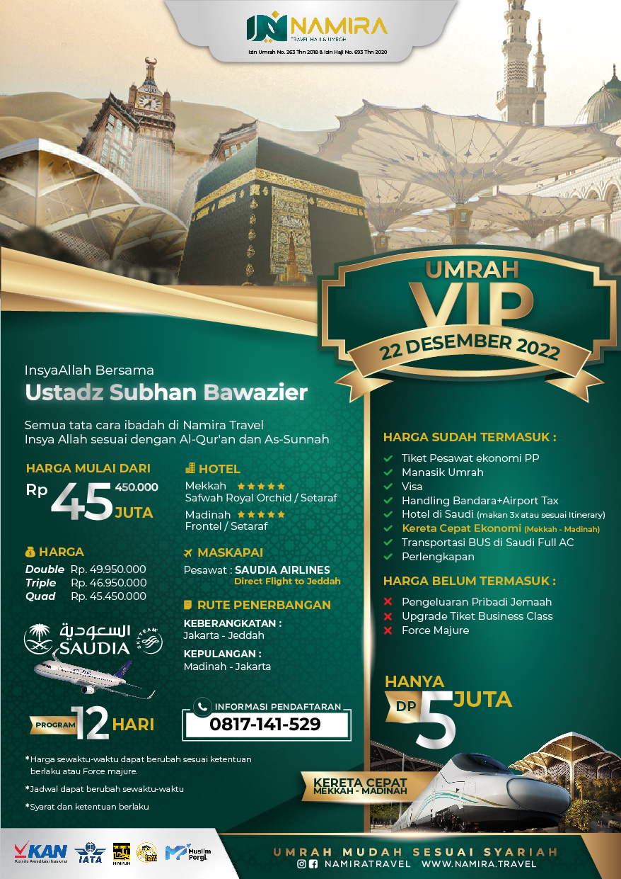 Umrah Mudah Sesuai Syariah Namira Travel 0606