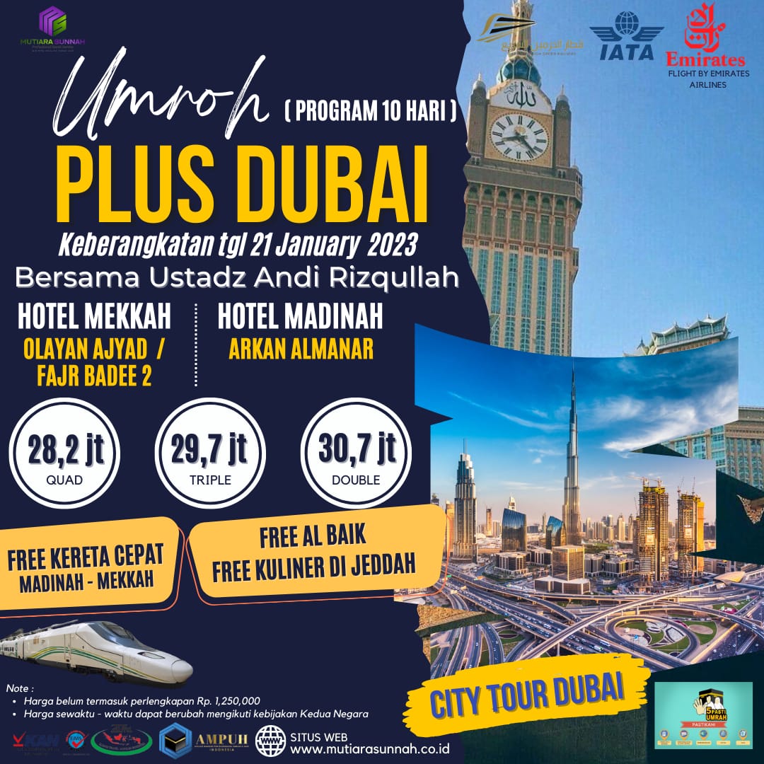 UMROH PLUS DUBAI 21 JANUARI 2023