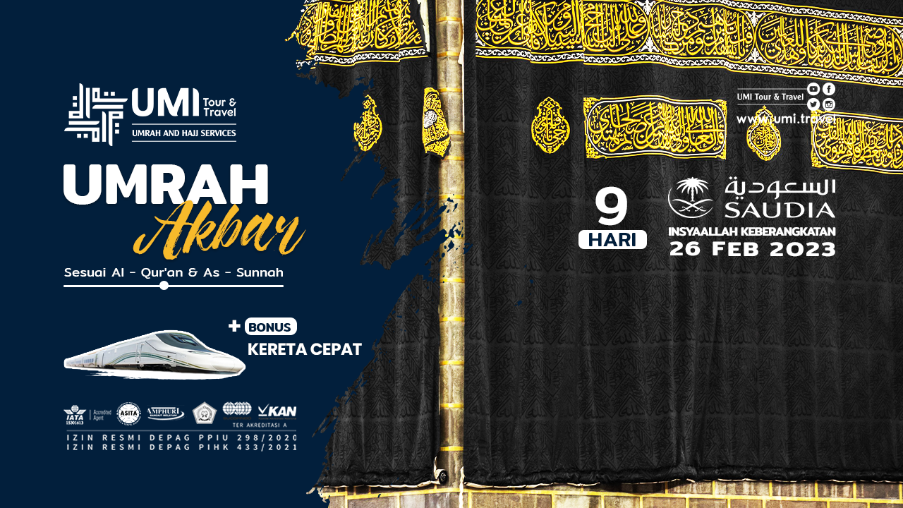  UMRAH AKBAR SAFA 26 FEBRUARI 2023 (09 HARI)  