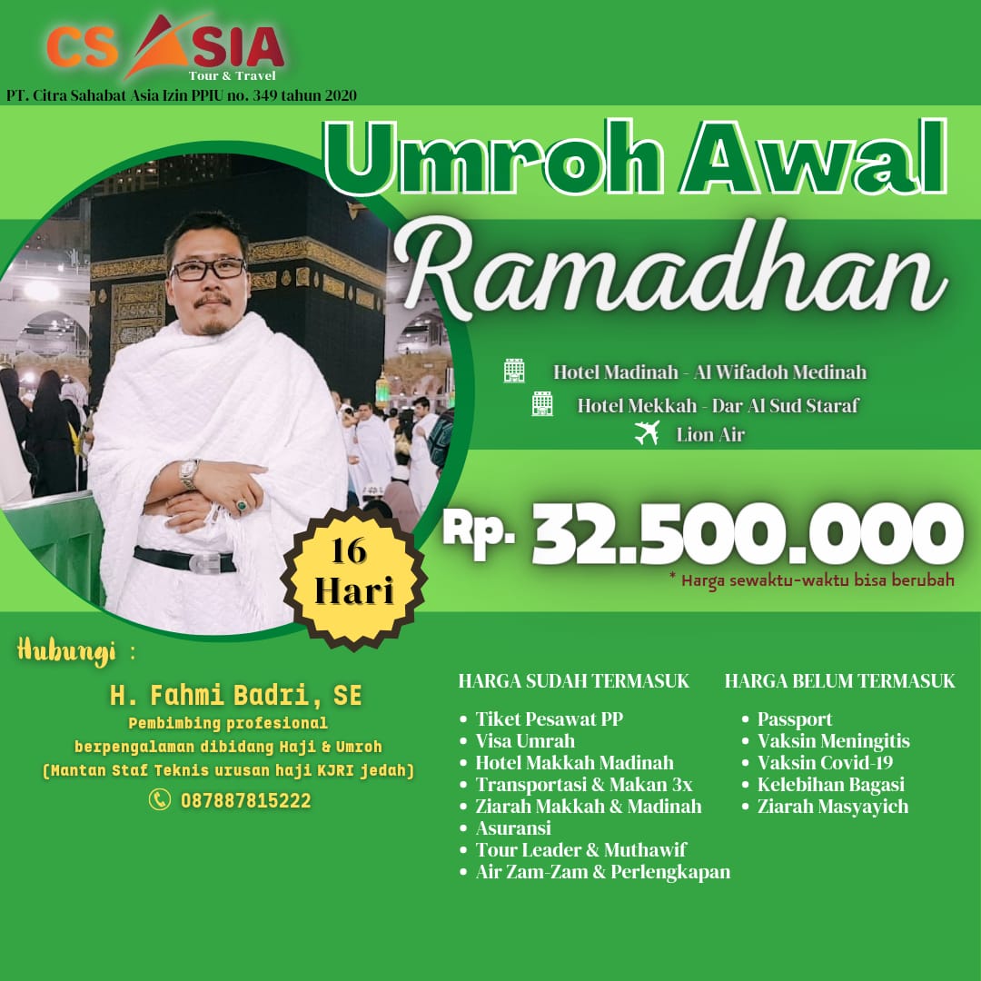 Paket Umrah Awal Ramadhan 2023