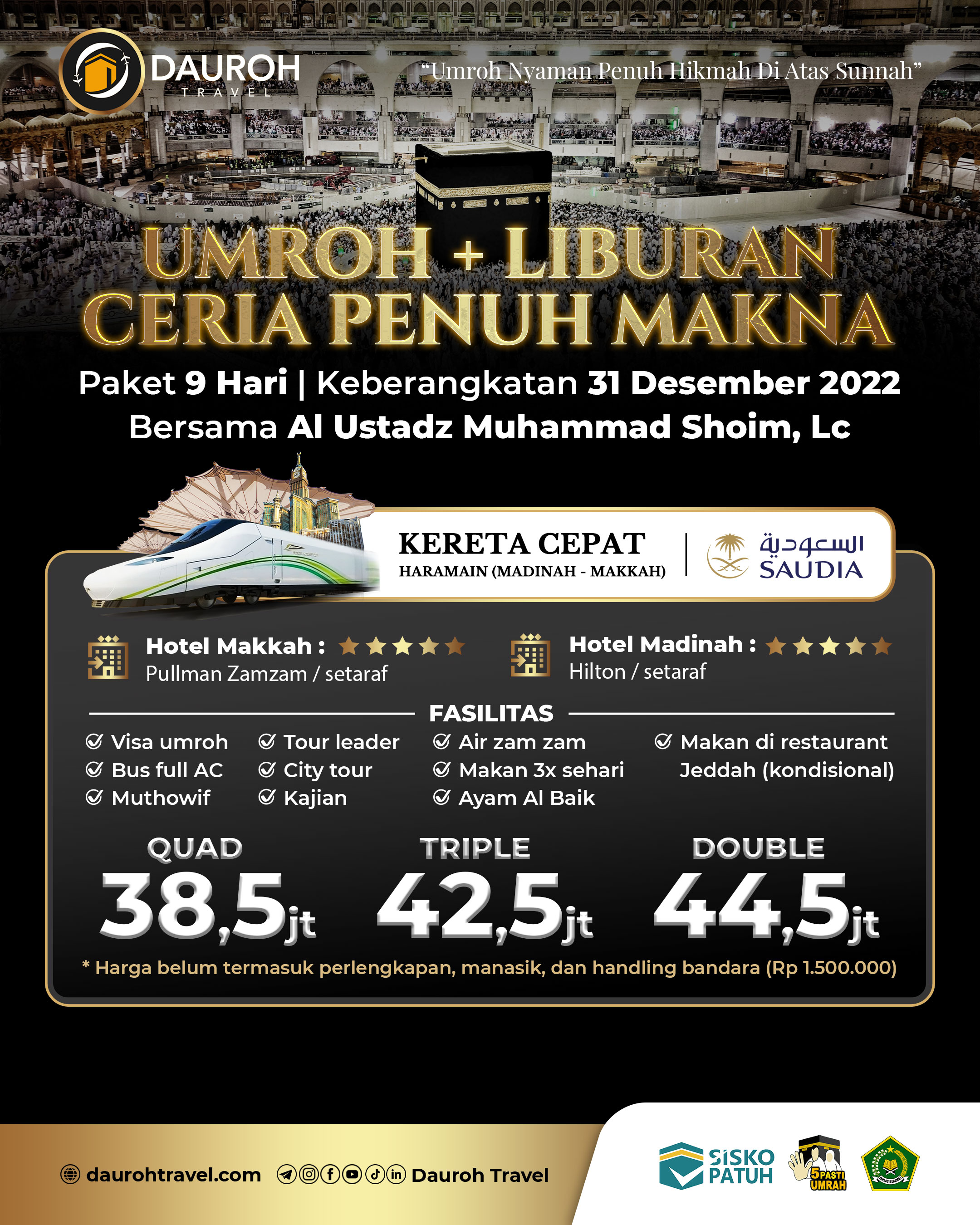 UMROH 31 DESEMBER 2022 - Dauroh Travel