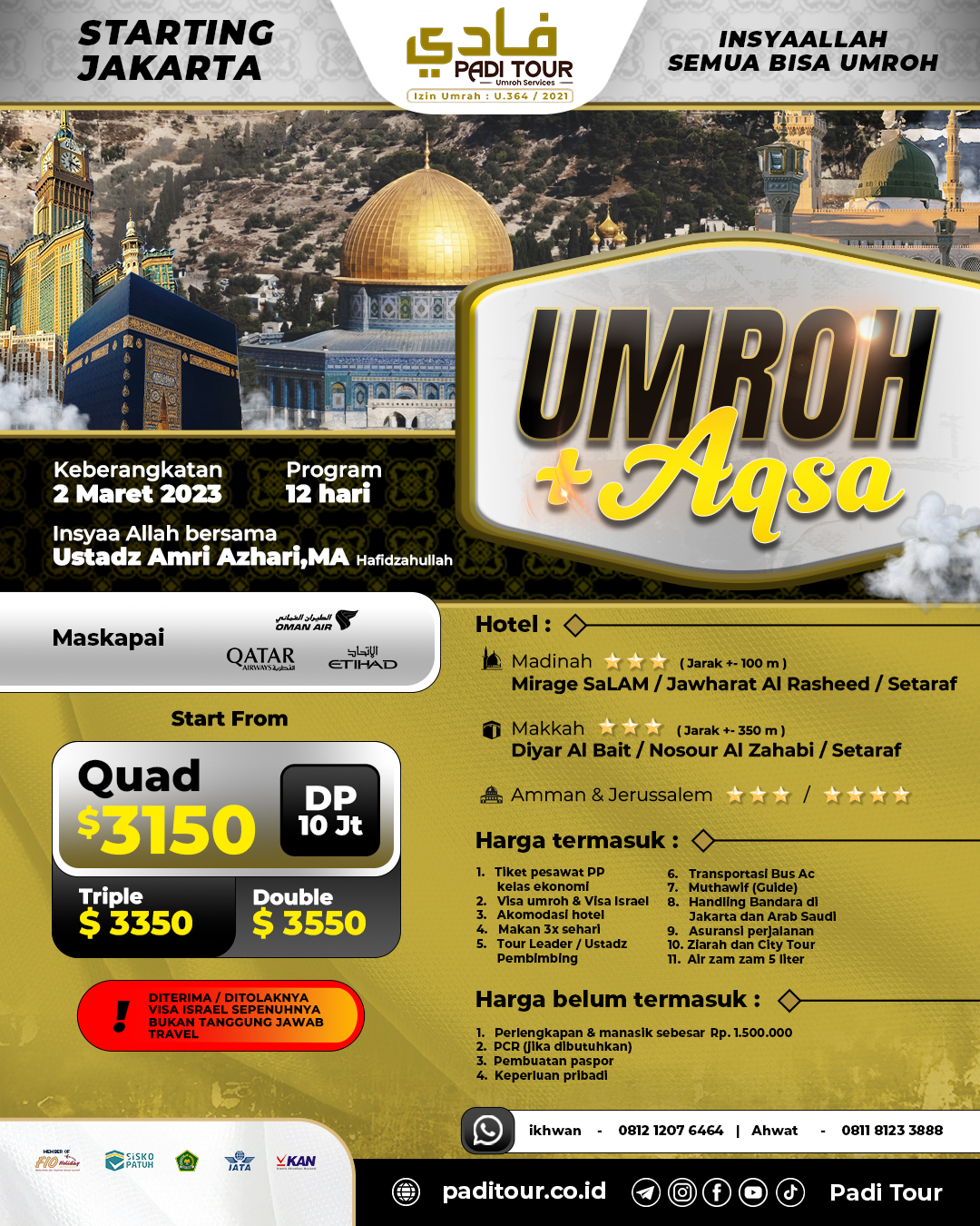 UMROH 2 MARET 2023 (+ AQSHA)