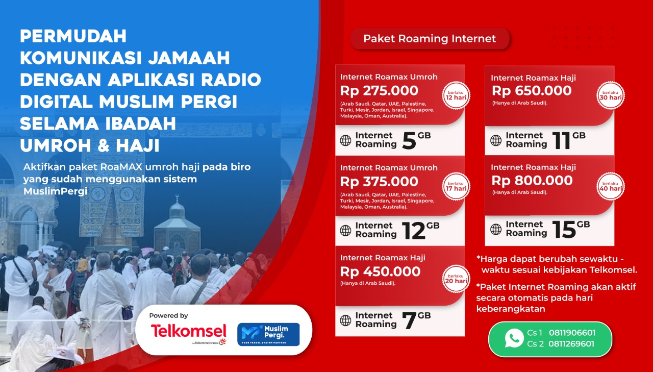 Paket Internet Roaming Umroh dan Haji RoaMAX Telkomsel
