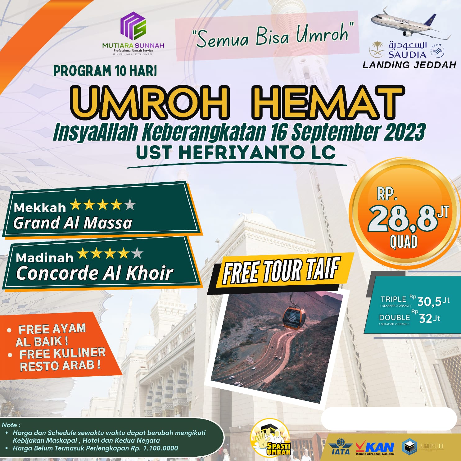 UMROH HEMAT 16 SEPTEMBER 2023