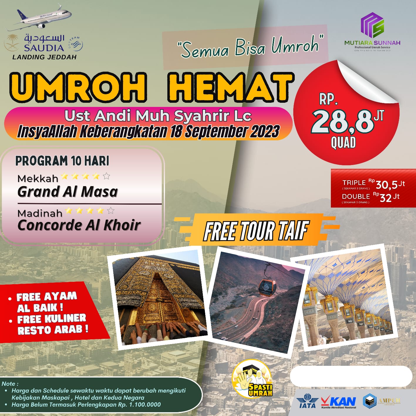 UMROH HEMAT 18 SEPTEMBER 2023