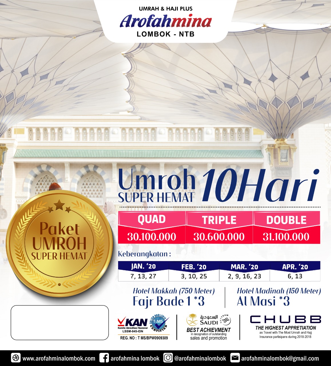 UMROH SUPER HEMAT 10 Hari January 2020