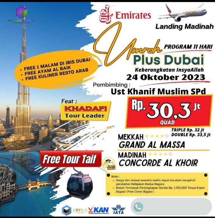 UMROH PLUS CITY TOUR DUBAI 24 OKTOBER