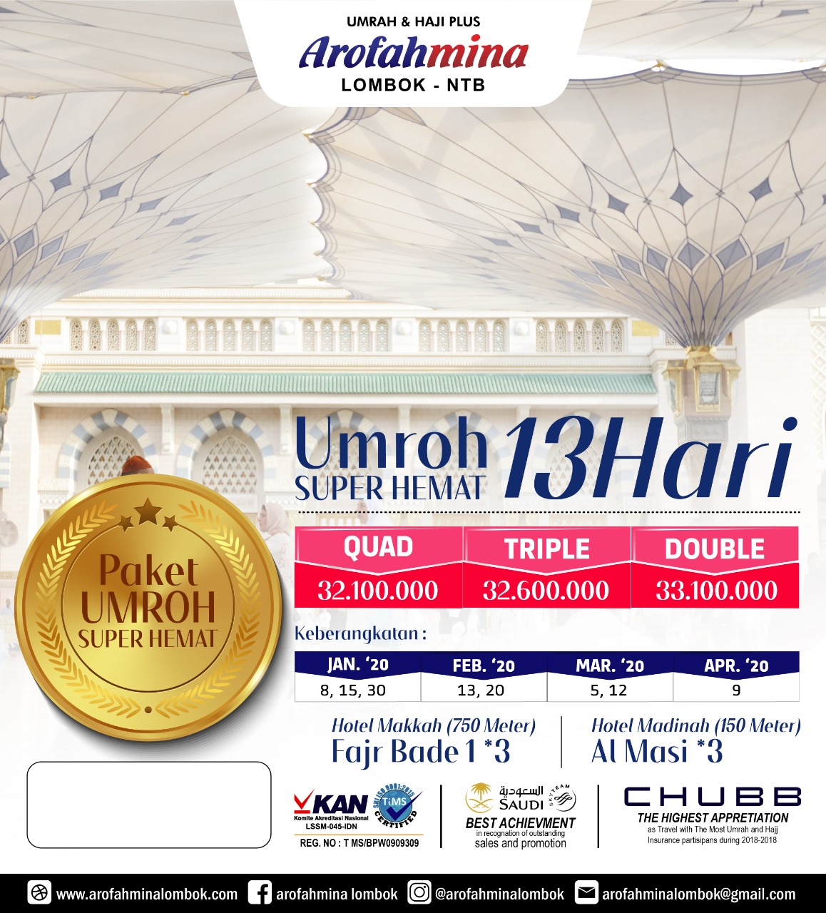 UMROH SUPER HEMAT 13 Hari 30 January 2020