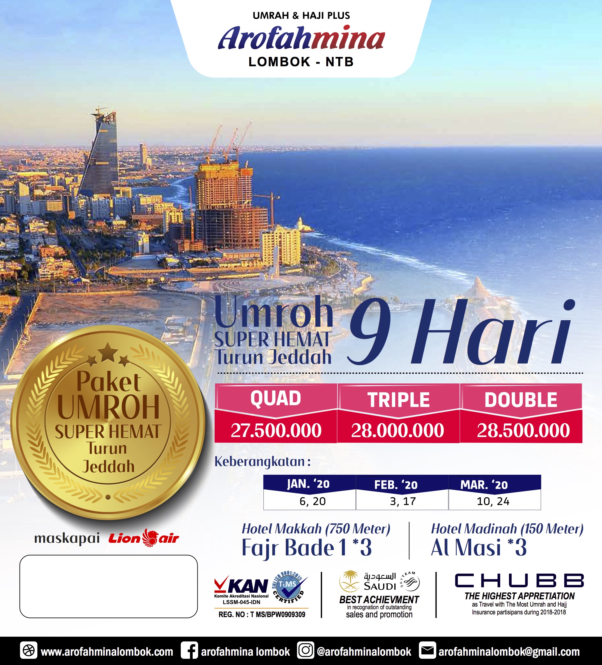 UMROH SUPER HEMAT Turun Jeddah 9 Hari