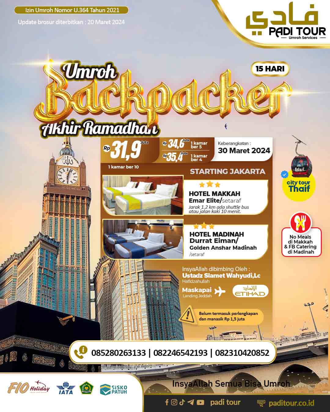 31 MARET 2024 (UMROH BACKPACKER AKHIR RAMADHAN)