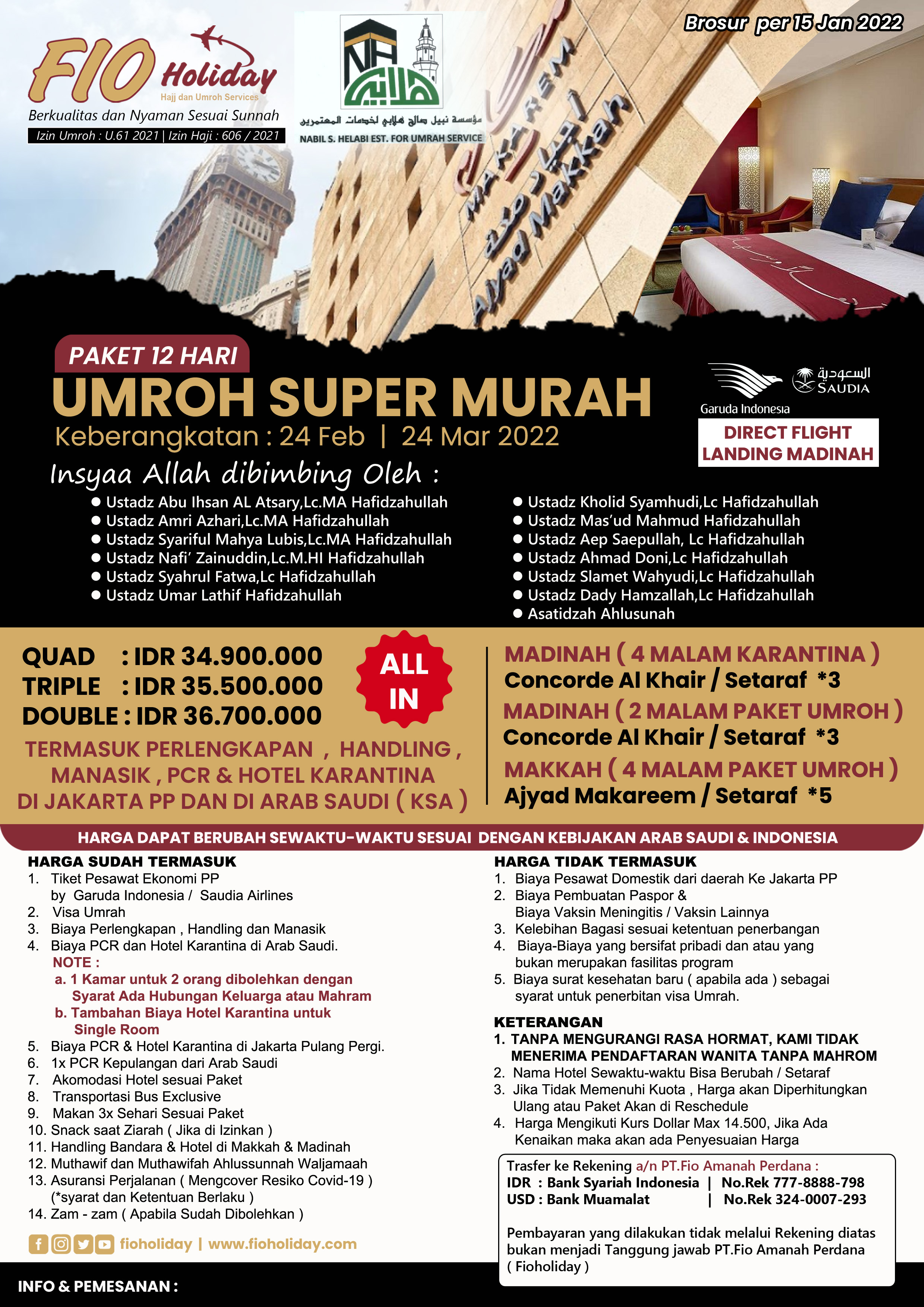 UMROH SUPER MURAH FEB 2022