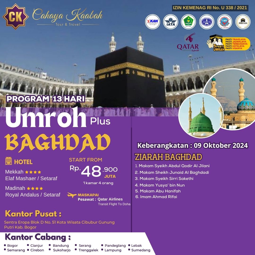 Umroh Plus Baghdad 09 Okt 2024