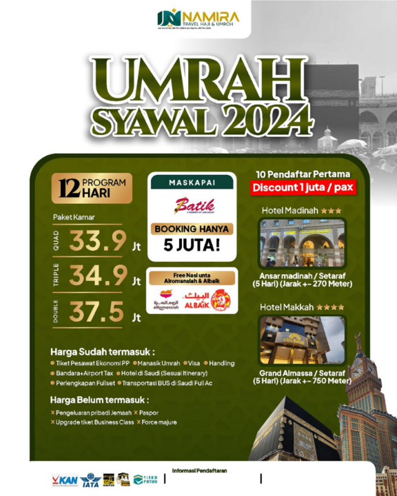 Umroh Syawal 2024 Namira Travel