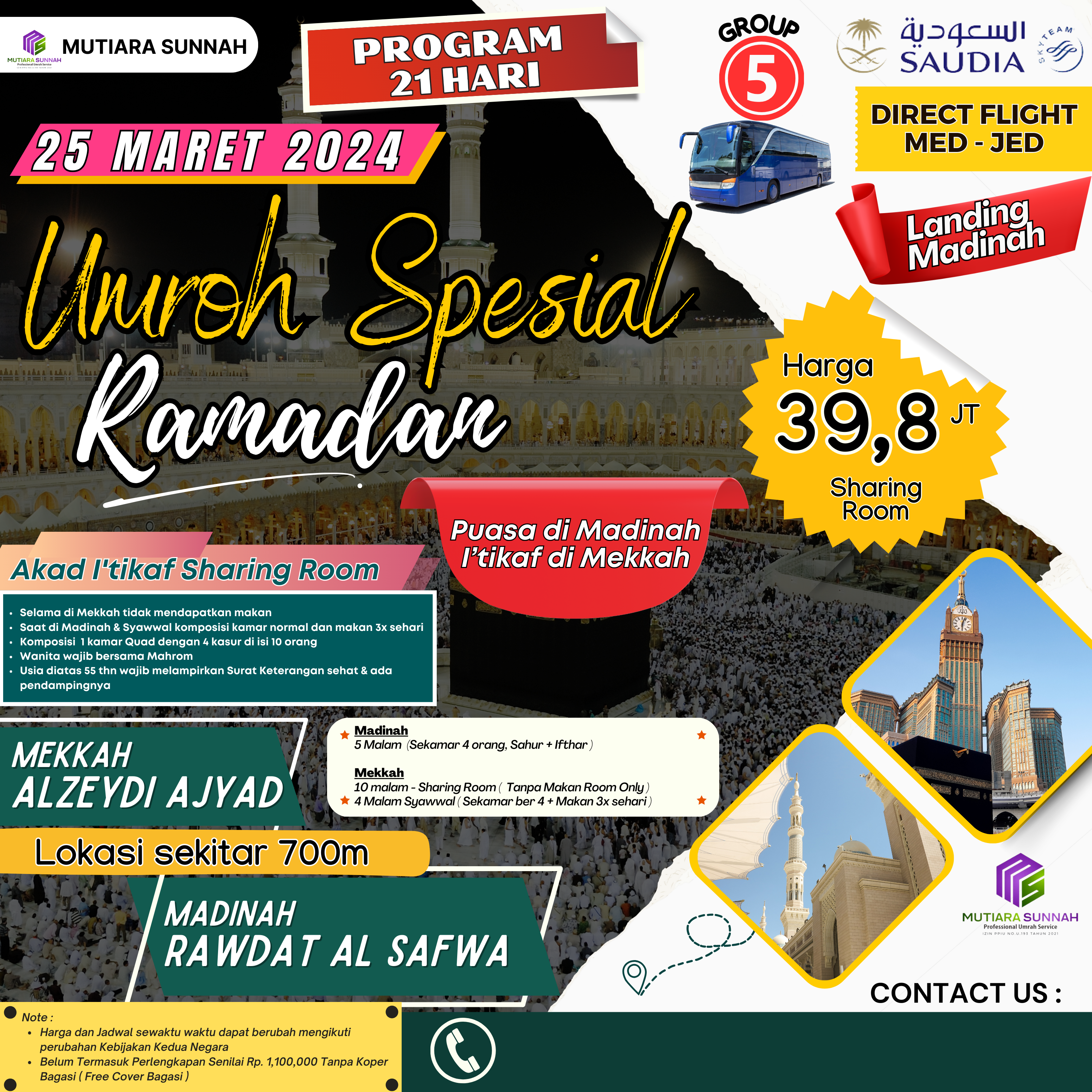 UMROH GROUP 5 SPESIAL RAMADHAN 25 MARET 2024