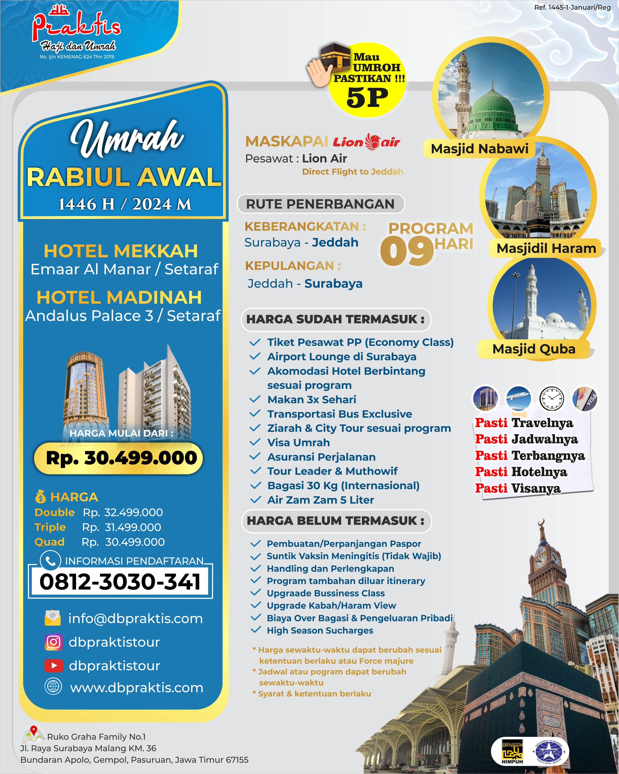 UMRAH RABIUL AWAL SEPTEMBER 2024 (09 HARI)