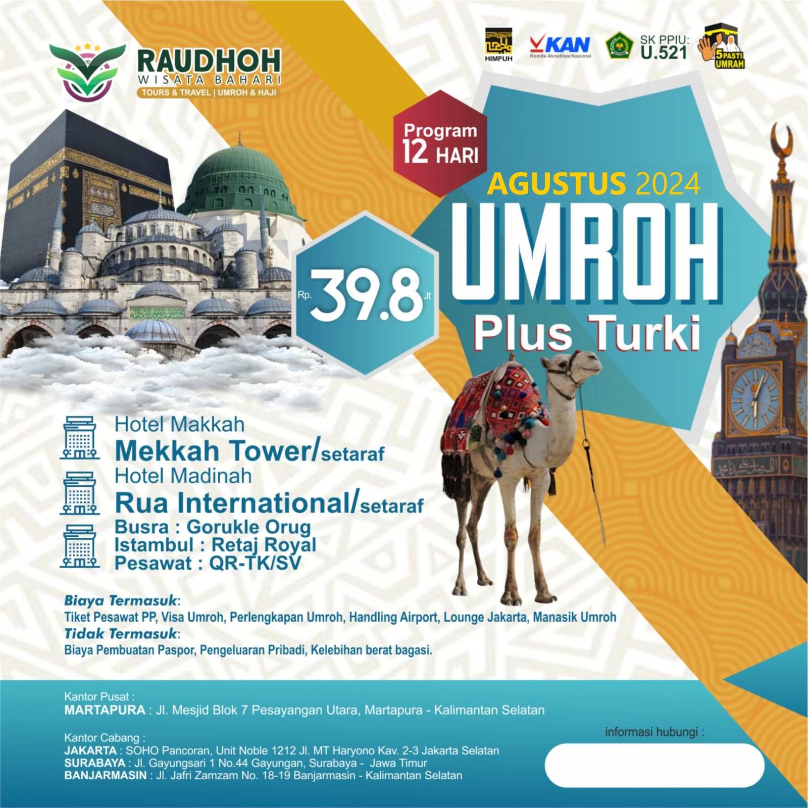 Umroh Plus Turki Agustus