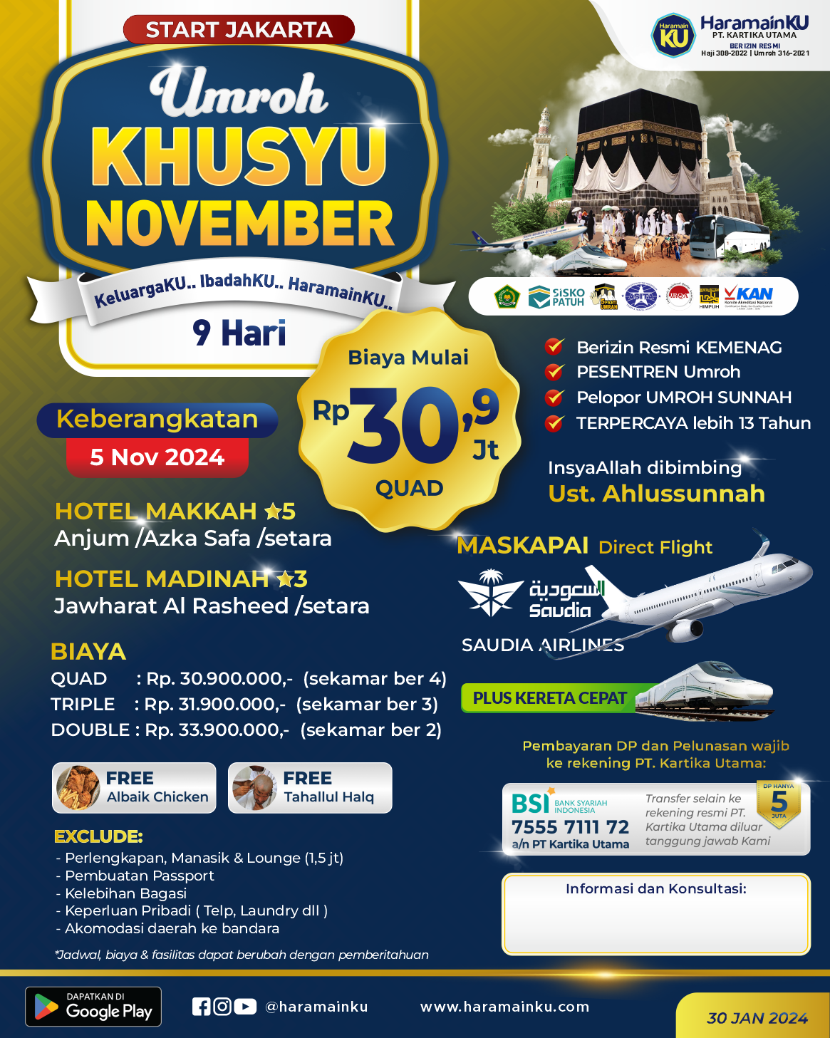 Umroh Khusyu November - 05 November 2024