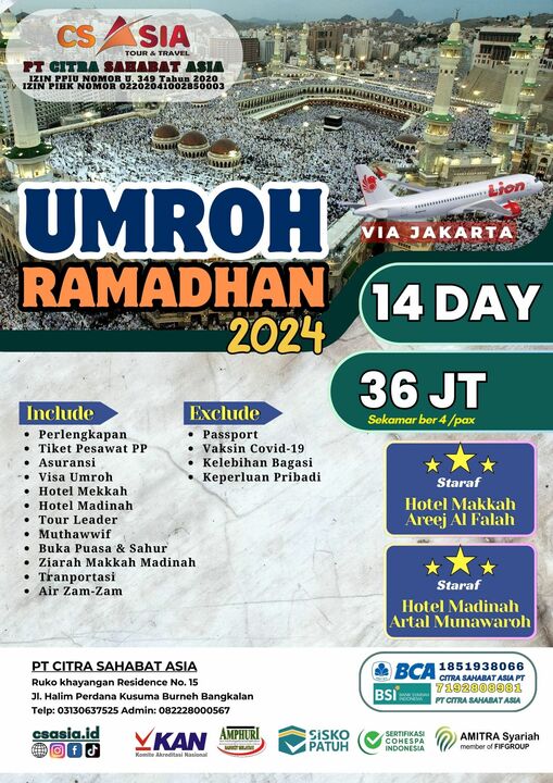 UMROH BULAN RAMADHAN 2024 VIA JAKARTA