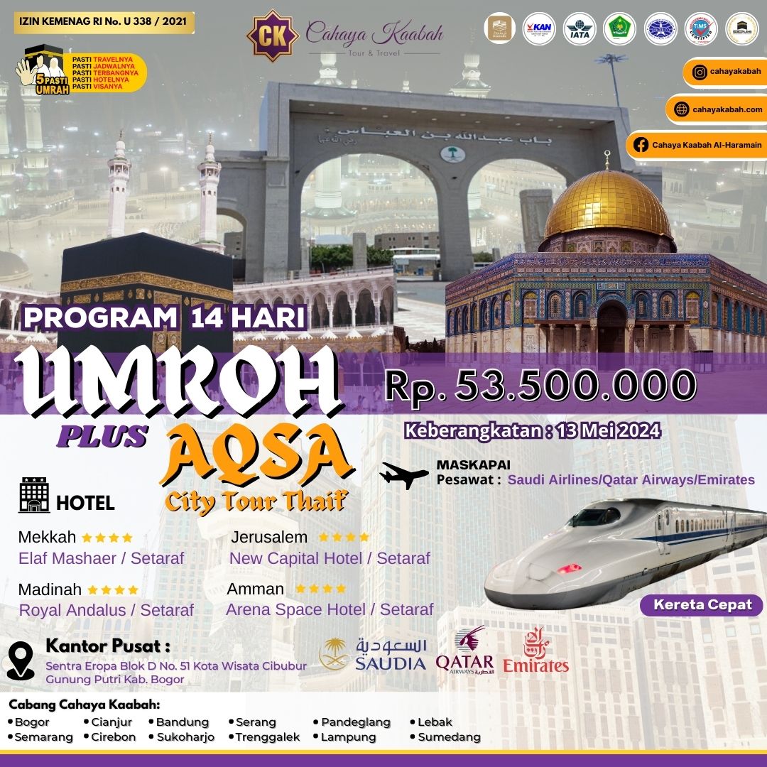 Umroh Plus Aqsa 13 Mei 2024