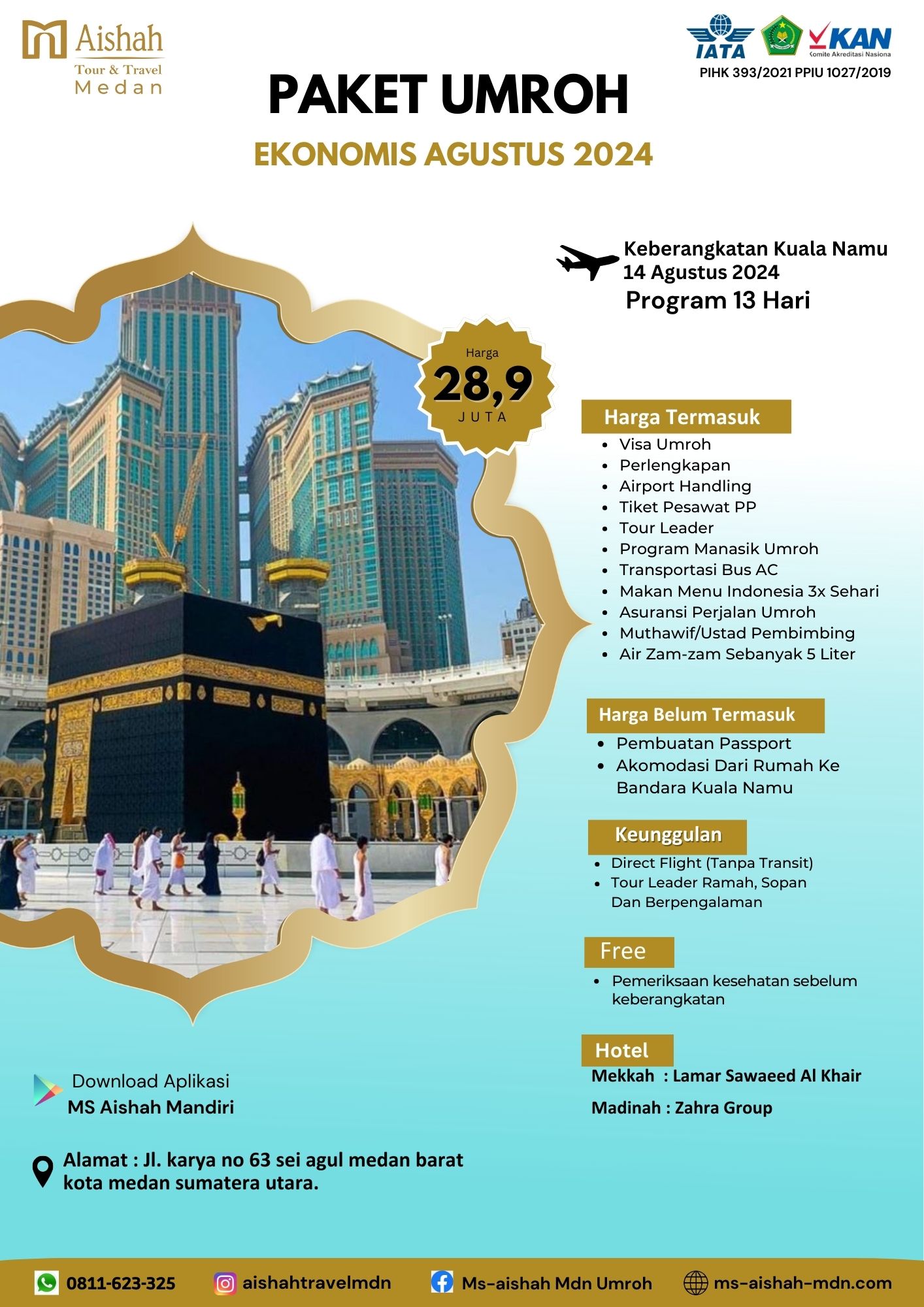 Paket Umroh Ekonomis Agustus 2024