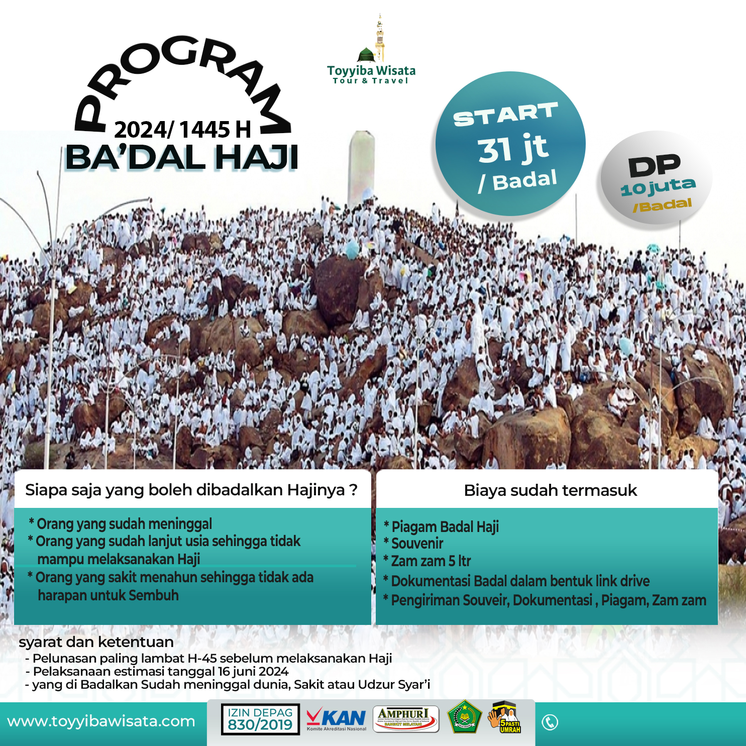 PROGRAM BADAL HAJI 1445 /16 JUNI 2024