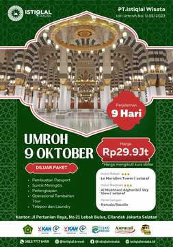 PAKET UMROH OKTOBER REGULER 2024