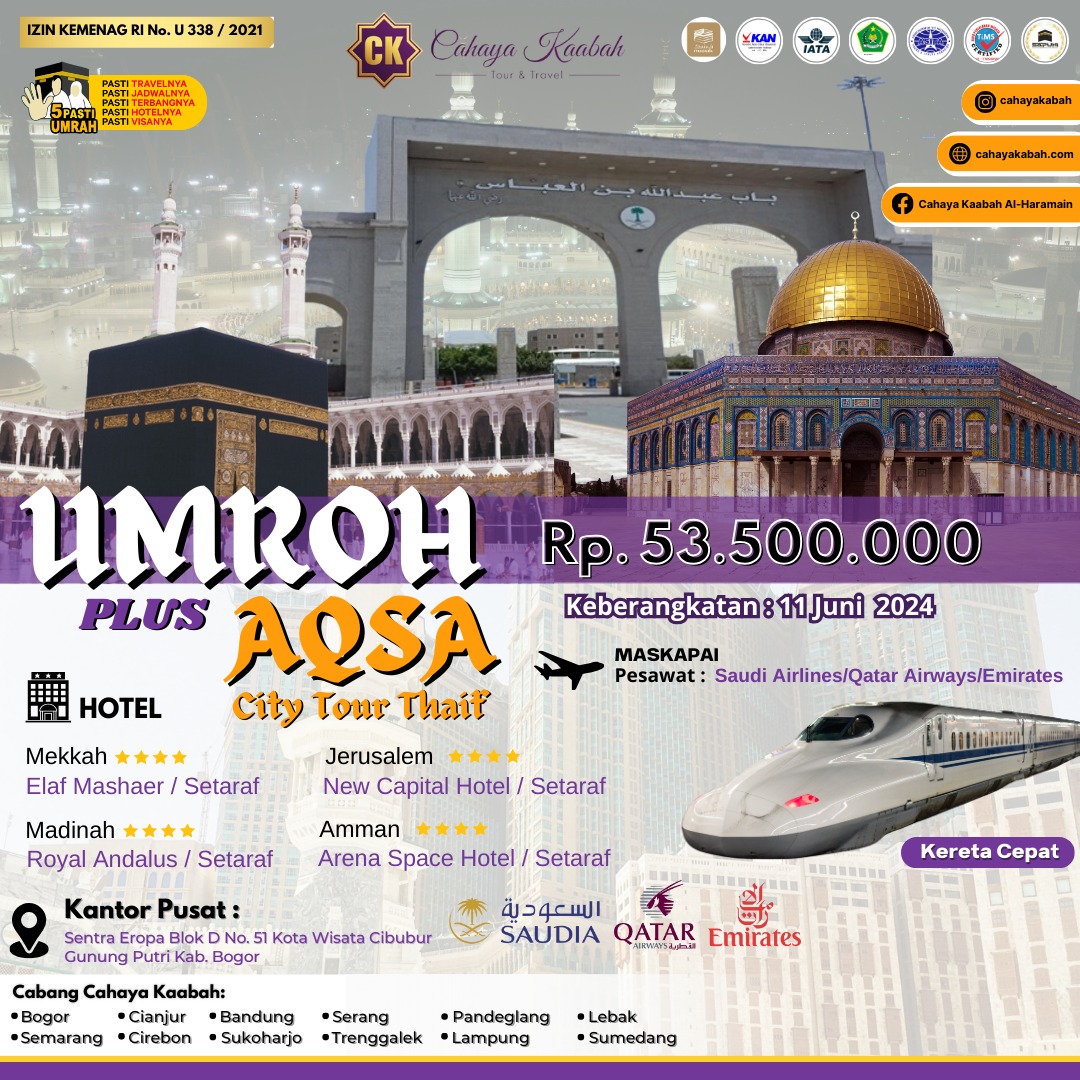 UMROH PLUS AQSA 11 JUNI 2024