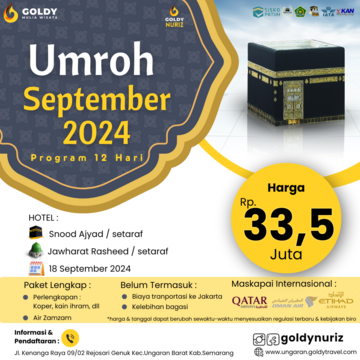 UMROH SEPTEMBER CERIA 12 HARI