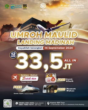 UMROH MAULID LANDING MADINAH SEPTEMBER