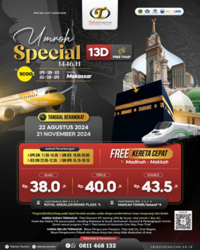 UMROH SPECIAL TAHUN 1446H 22 AGUSTUS 2024 PROGRAM 13 HARI BY SCOOT AIRLINES