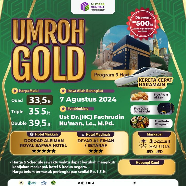 UMROH GOLD 07 AGUSTUS 2024